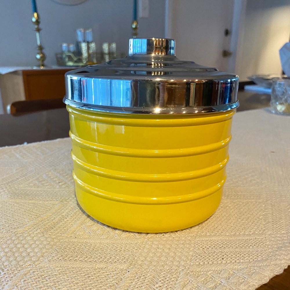 Vintage Pier 1 Yellow Canister